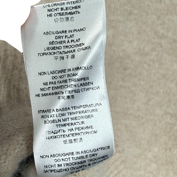 Pietro‎ Brunelli Milano Size S Button Up Crop Cardigan Sweater Tan Wool Alpaca - Picture 10 of 11